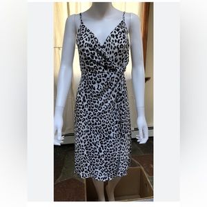 EXPRESS Womens Dress - Lined - Adj Straps -  Black & White Animal Print - Size S